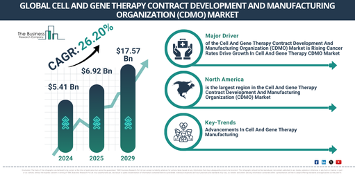 What Is The Long-Term Forecast For The Global Cell And Gene Therapy Contract Development And Manufacturing Organization (CDMO) Market Growing At 26.2% CAGR?