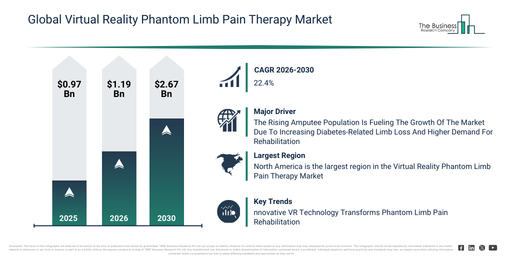 Virtual Reality Phantom Limb Pain Therapy Global Forecast: Market to Scale Up to $2.67 Billion by 2030 at 22.4% CAGR